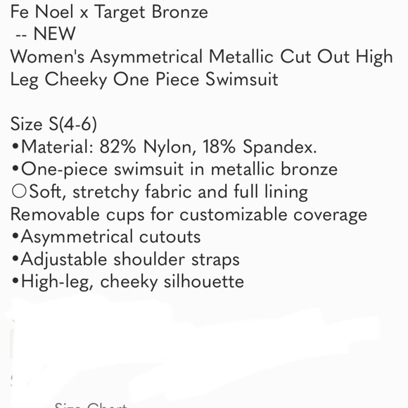 Fe NOEL Women's Asymmetrical
Metallic Cut Out High Leg Cheeky
One Piece new - Picture 9 of 9